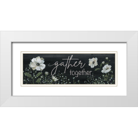 Gather Together White Modern Wood Framed Art Print with Double Matting by Nan