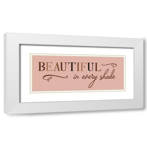 Every Shade White Modern Wood Framed Art Print with Double Matting by CAD Designs