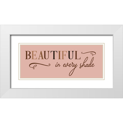 Every Shade White Modern Wood Framed Art Print with Double Matting by CAD Designs