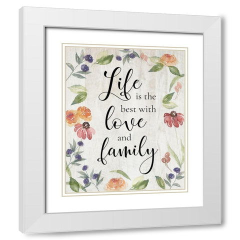 Life is the Best White Modern Wood Framed Art Print with Double Matting by Brockmon, Kristen