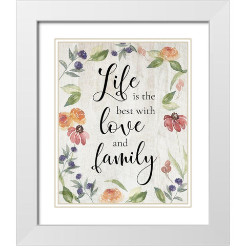 Life is the Best White Modern Wood Framed Art Print with Double Matting by Brockmon, Kristen