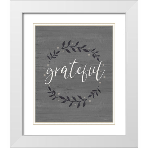 Grateful White Modern Wood Framed Art Print with Double Matting by Carpentieri, Natalie