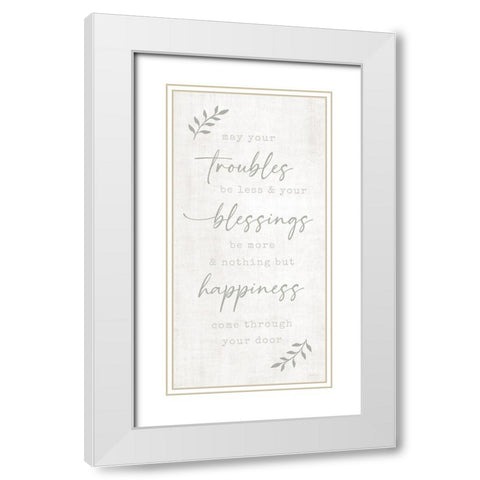 Irish Blessing White Modern Wood Framed Art Print with Double Matting by Carpentieri, Natalie