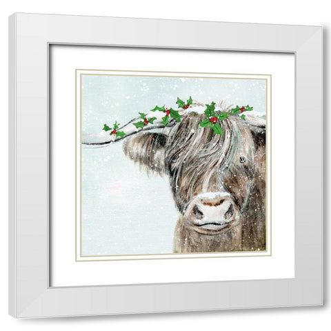 Holly Pasture II White Modern Wood Framed Art Print with Double Matting by Tava Studios