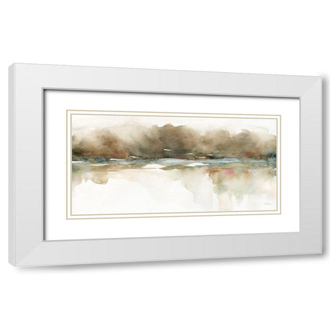 Softer Reflections White Modern Wood Framed Art Print with Double Matting by Robinson, Carol
