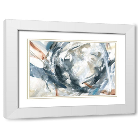 Hypnotic Array White Modern Wood Framed Art Print with Double Matting by Robinson, Carol