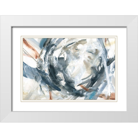 Hypnotic Array White Modern Wood Framed Art Print with Double Matting by Robinson, Carol