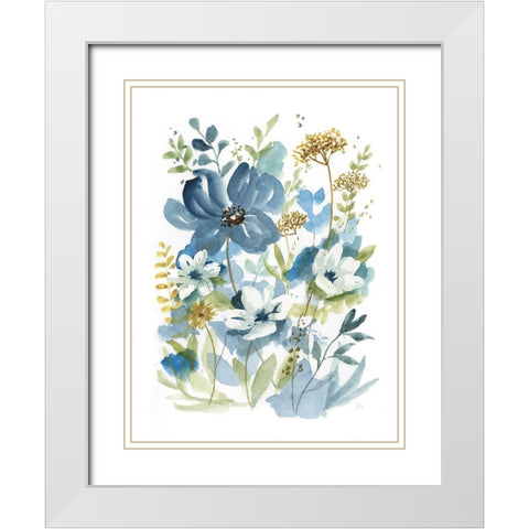 Wild Medley I White Modern Wood Framed Art Print with Double Matting by Nan