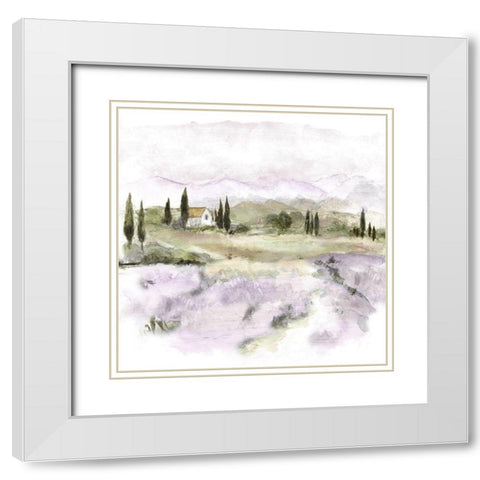 Elegant Lavender IV White Modern Wood Framed Art Print with Double Matting by Tava Studios