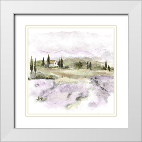 Elegant Lavender IV White Modern Wood Framed Art Print with Double Matting by Tava Studios