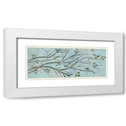 Blue Sky and Blossoms White Modern Wood Framed Art Print with Double Matting by Jill, Susan