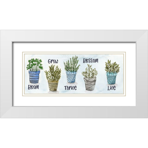 Potted Inspirations White Modern Wood Framed Art Print with Double Matting by Jill, Susan