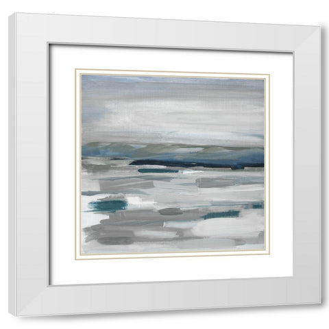Blue Shadow Indian Canyon I White Modern Wood Framed Art Print with Double Matting by Jill, Susan
