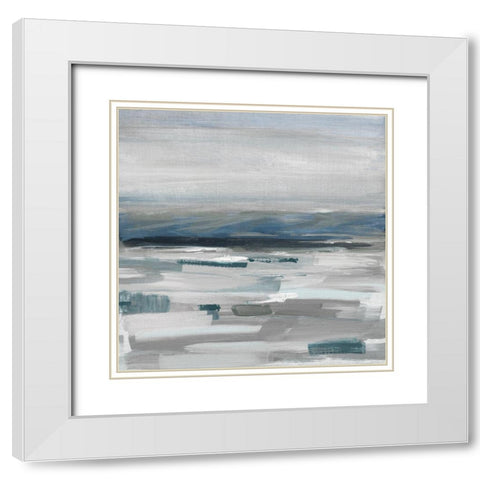 Blue Shadow Indian Canyon II White Modern Wood Framed Art Print with Double Matting by Jill, Susan