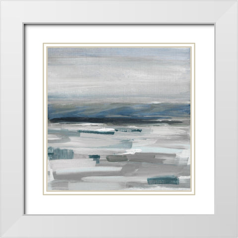 Blue Shadow Indian Canyon II White Modern Wood Framed Art Print with Double Matting by Jill, Susan
