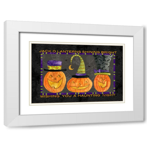 Jack OLantern Mat White Modern Wood Framed Art Print with Double Matting by Finn, Livi