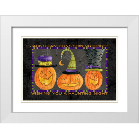 Jack OLantern Mat White Modern Wood Framed Art Print with Double Matting by Finn, Livi