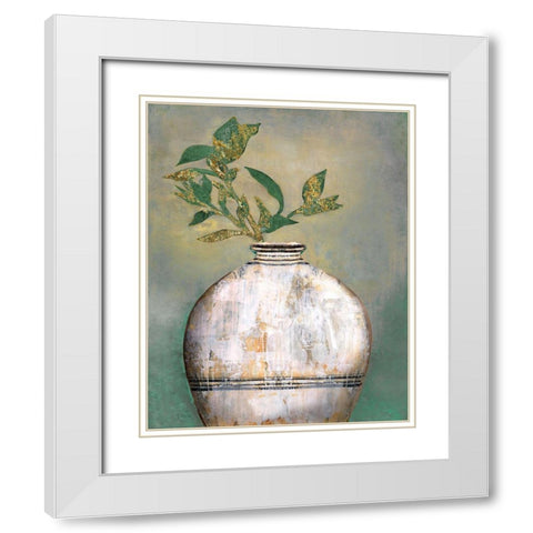 Global Vessel II White Modern Wood Framed Art Print with Double Matting by Tava Studios