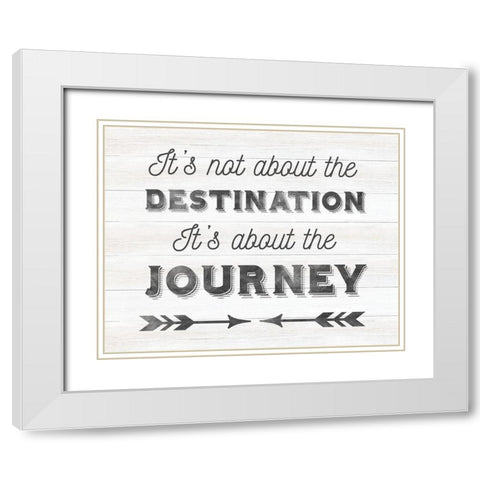 Destination White Modern Wood Framed Art Print with Double Matting by Designs, CAD