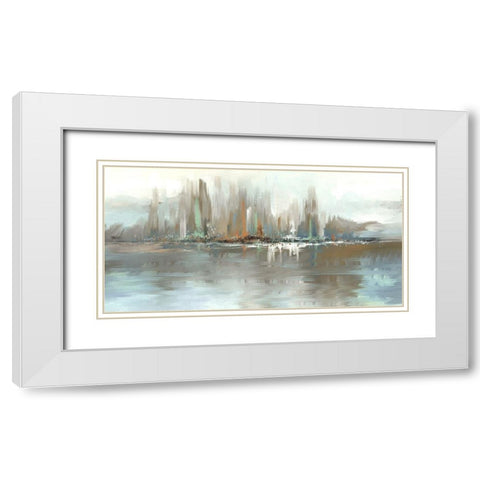 Big City Lights White Modern Wood Framed Art Print with Double Matting by Knutsen, Conrad