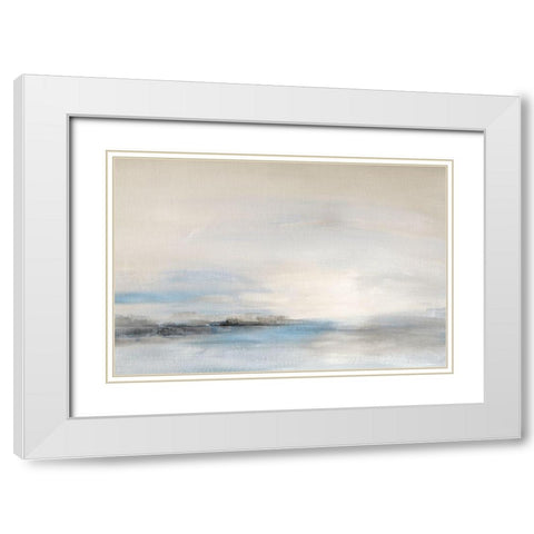 Soft Distance White Modern Wood Framed Art Print with Double Matting by Nan