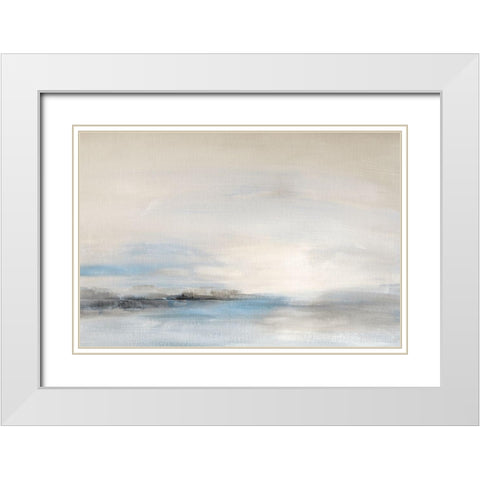 Soft Distance White Modern Wood Framed Art Print with Double Matting by Nan