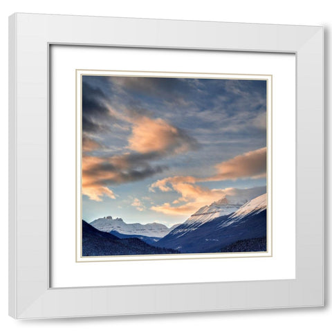 Indigo Sunset White Modern Wood Framed Art Print with Double Matting by Delimont, Danita