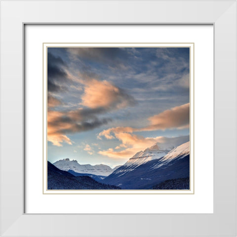 Indigo Sunset White Modern Wood Framed Art Print with Double Matting by Delimont, Danita