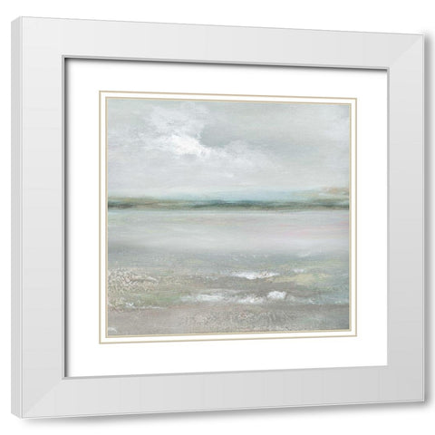 Midlands Summer White Modern Wood Framed Art Print with Double Matting by Nan