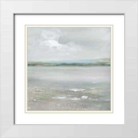 Midlands Summer White Modern Wood Framed Art Print with Double Matting by Nan