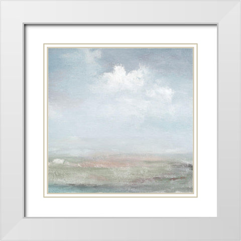 Soft Summer White Modern Wood Framed Art Print with Double Matting by Nan