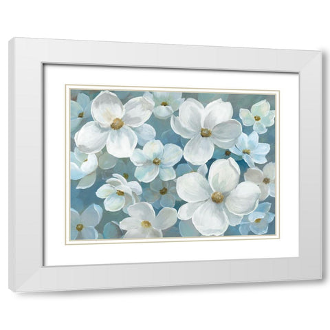 White Expression White Modern Wood Framed Art Print with Double Matting by Nan