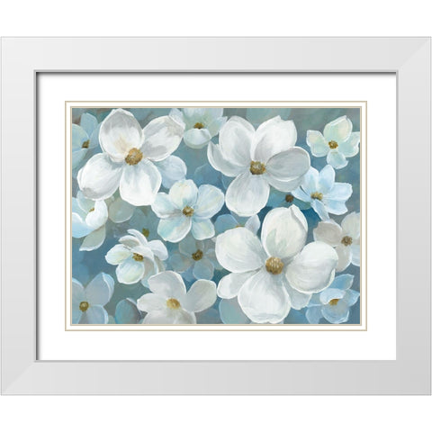 White Expression White Modern Wood Framed Art Print with Double Matting by Nan