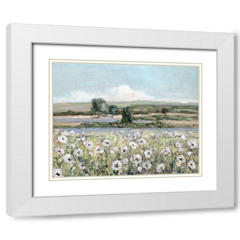 Vintage Poppy Valley White Modern Wood Framed Art Print with Double Matting by Swatland, Sally