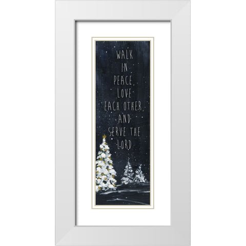 Peace Tree White Modern Wood Framed Art Print with Double Matting by Swatland, Sally