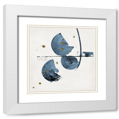 Semi Circles I White Modern Wood Framed Art Print with Double Matting by Swatland, Katie
