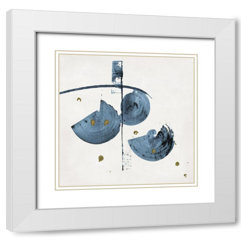 Semi Circles II White Modern Wood Framed Art Print with Double Matting by Swatland, Katie