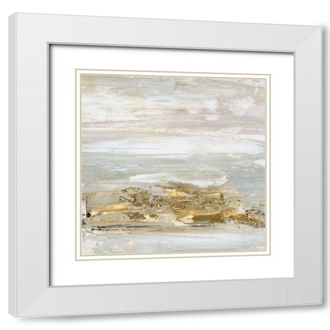 Shoreline Detail White Modern Wood Framed Art Print with Double Matting by Jill, Susan