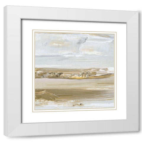 Distant Shoreline White Modern Wood Framed Art Print with Double Matting by Jill, Susan