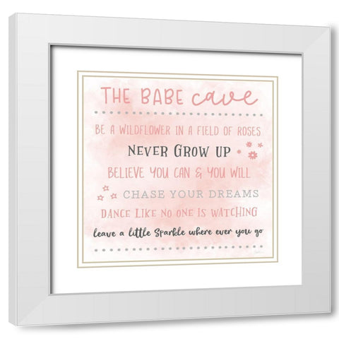 The Babe Cave White Modern Wood Framed Art Print with Double Matting by Carpentieri, Natalie