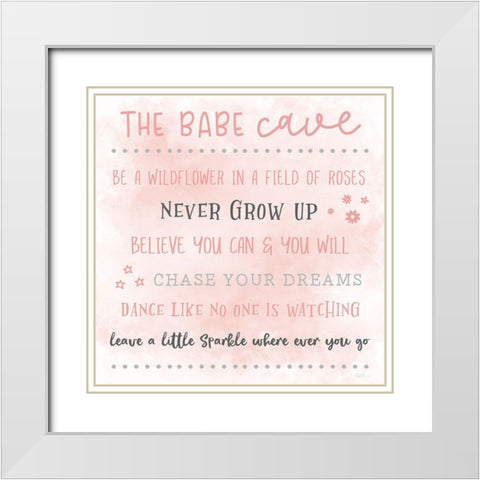 The Babe Cave White Modern Wood Framed Art Print with Double Matting by Carpentieri, Natalie