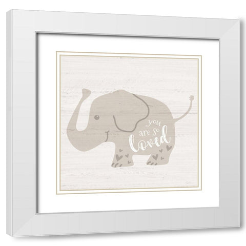 So Loved White Modern Wood Framed Art Print with Double Matting by Carpentieri, Natalie