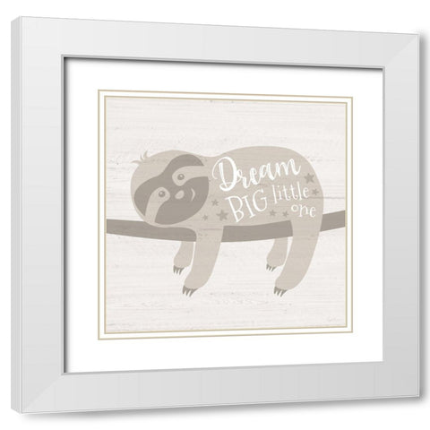 Dream Big White Modern Wood Framed Art Print with Double Matting by Carpentieri, Natalie