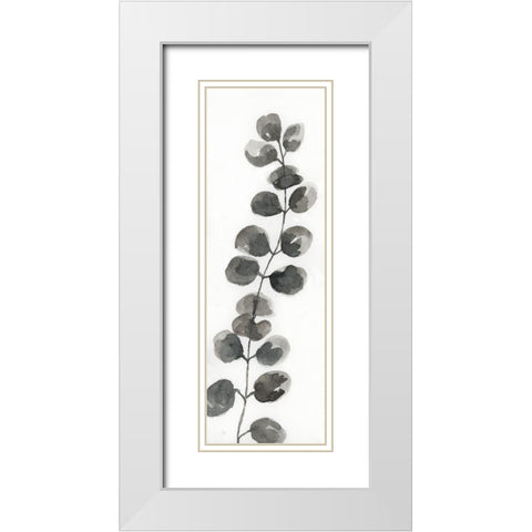 Natural Leaf I White Modern Wood Framed Art Print with Double Matting by Nan