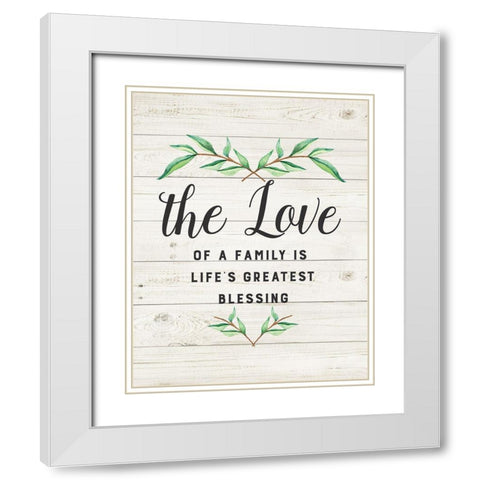 Love of a Family White Modern Wood Framed Art Print with Double Matting by Murray, Amanda