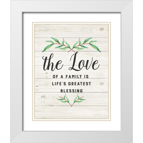 Love of a Family White Modern Wood Framed Art Print with Double Matting by Murray, Amanda