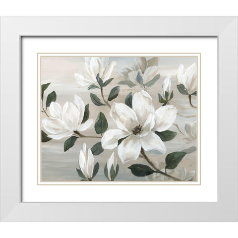 Southern Charm White Modern Wood Framed Art Print with Double Matting by Nan