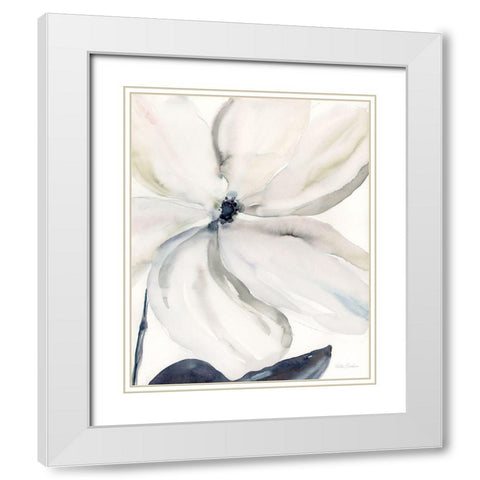 Daybreak Bloom I White Modern Wood Framed Art Print with Double Matting by Brockmon, Kristen