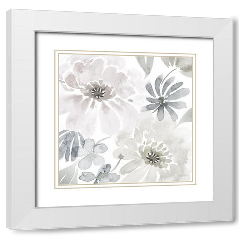 Soft Bloom White Modern Wood Framed Art Print with Double Matting by Gunn, Kourtni
