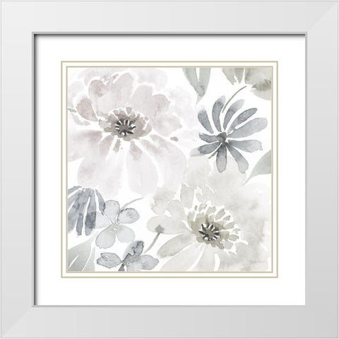 Soft Bloom White Modern Wood Framed Art Print with Double Matting by Gunn, Kourtni